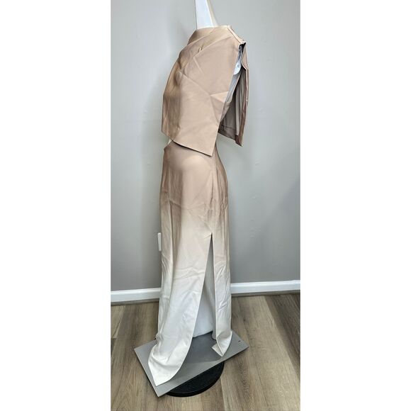 Et Ochs Helens Ombré One-Shoulder Dress In Taupe Ivory US 4 $498 - Picture 8 of 11